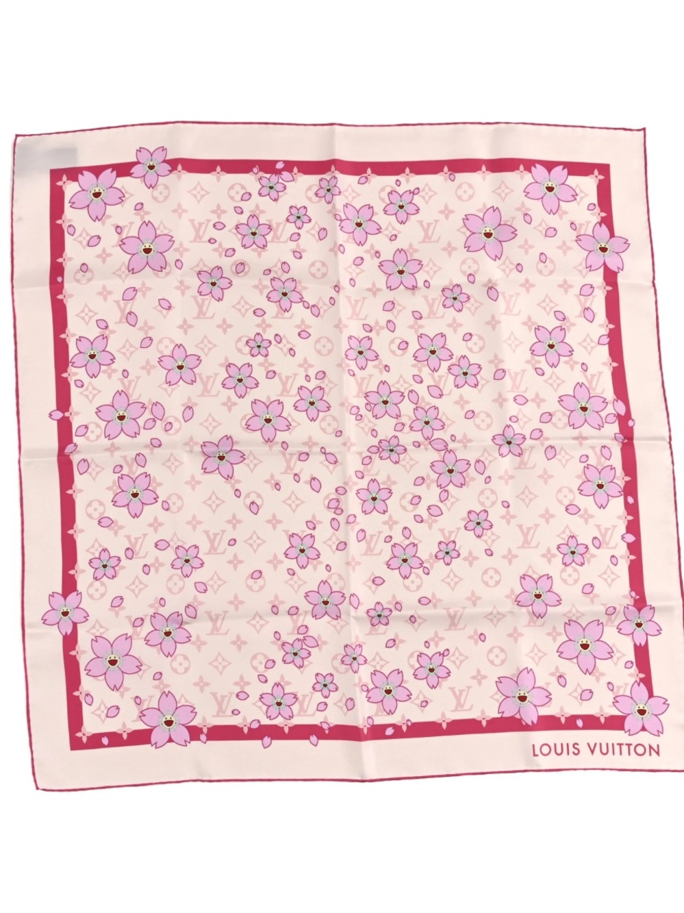 Pink Floral Scarf